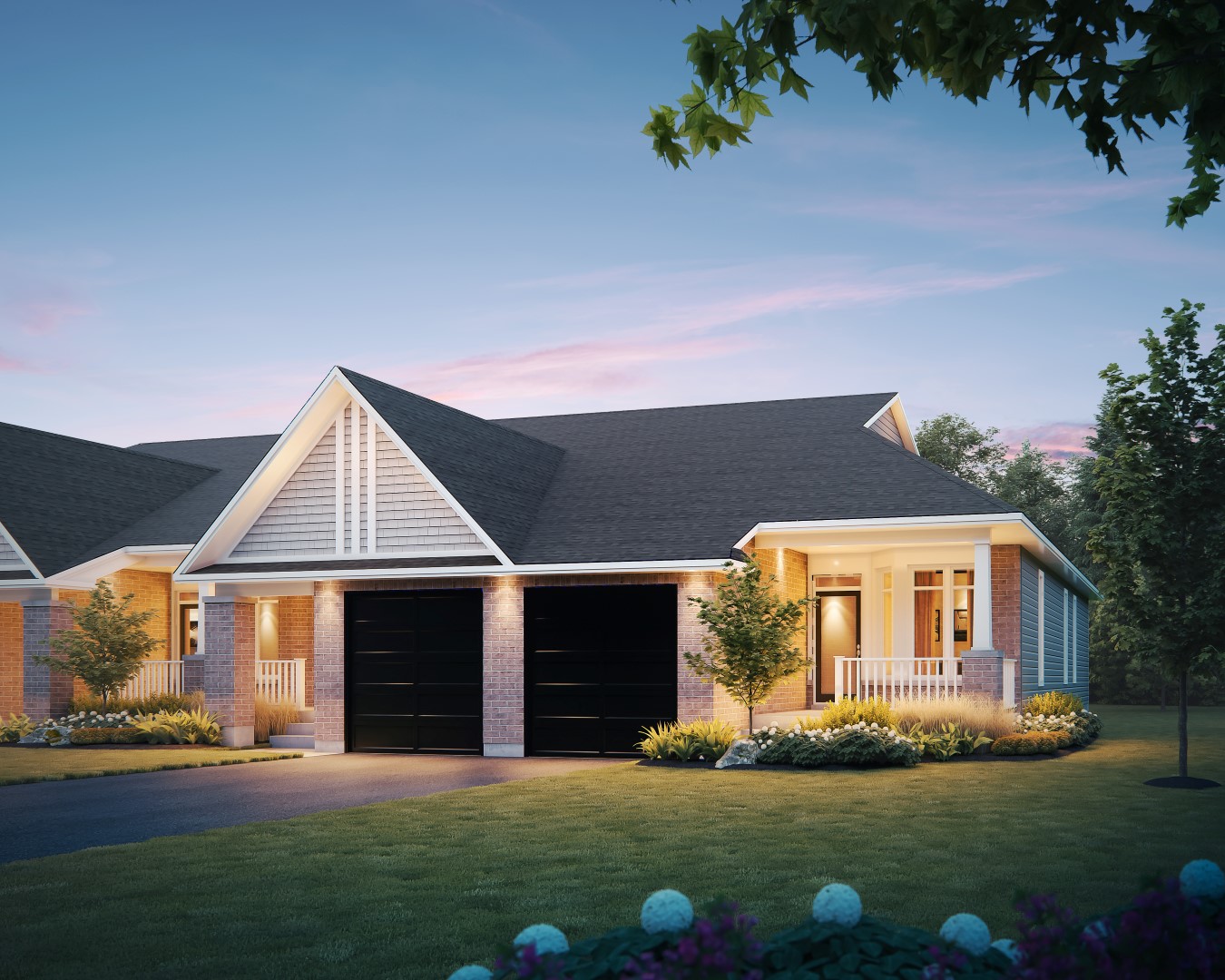 Swan (Middle) Bungalow Townhome Rendering